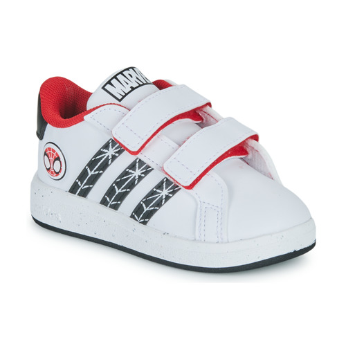 Cipők Fiú Rövid szárú edzőcipők Adidas Sportswear GRAND COURT Spider-man CF I Fehér / Piros
