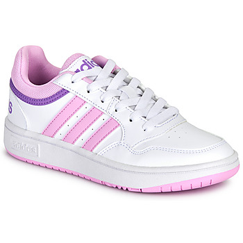 Cipők Lány Rövid szárú edzőcipők Adidas Sportswear HOOPS 3.0 K Fehér / Lila