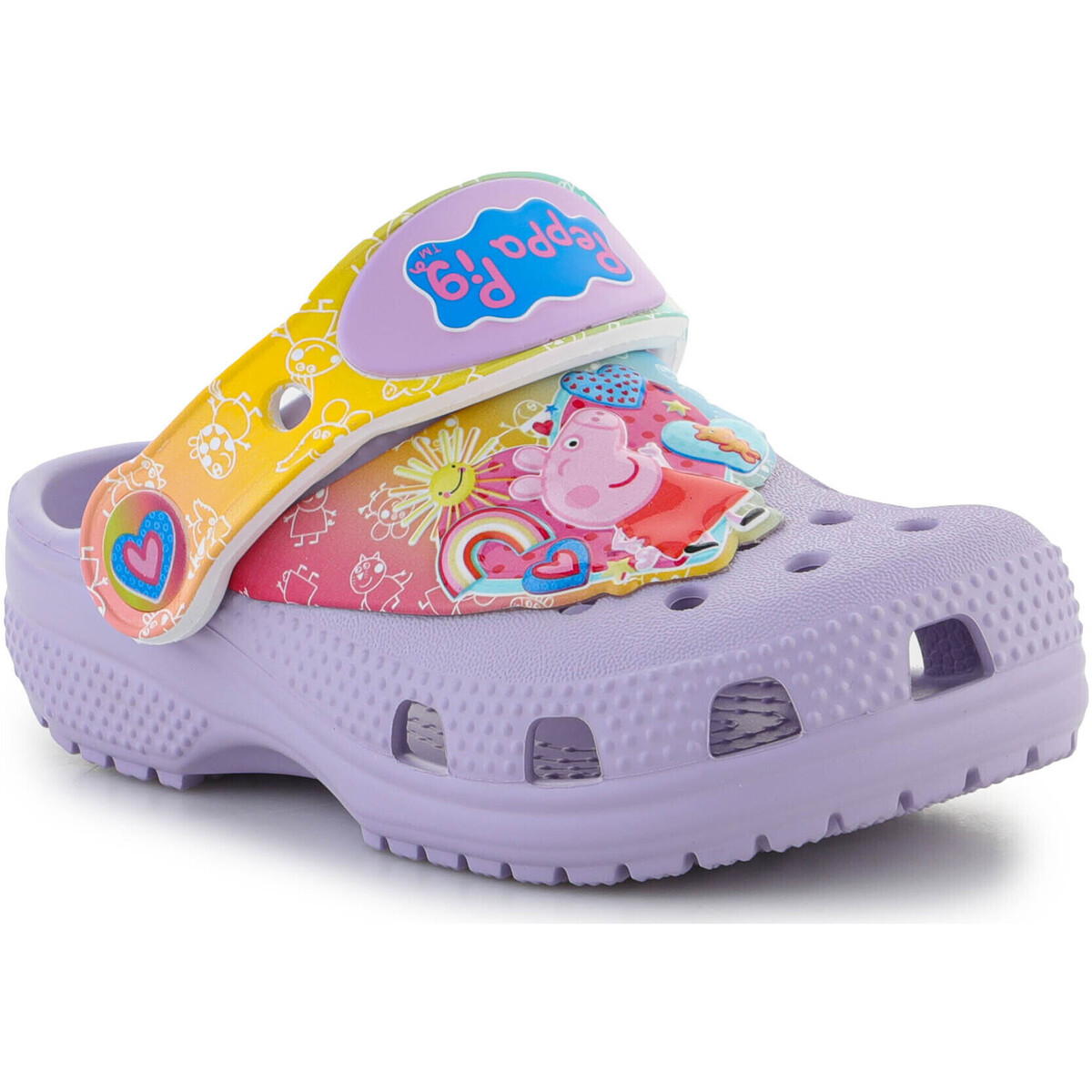 Cipők Lány Szandálok / Saruk Crocs Classic Peppa Pig Clog T Lavender 207915-530 Lila