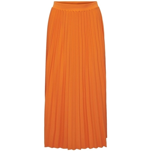 Ruhák Női Szoknyák Only Melisa Plisse Skirt - Orange Peel Narancssárga