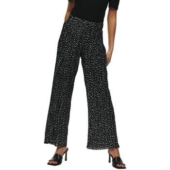 Only Elema Pleated Trousers - Black Mini Flower Fekete 