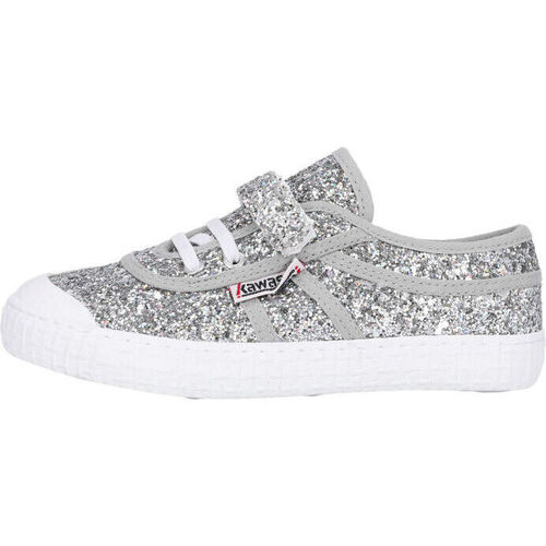 Cipők Divat edzőcipők Kawasaki Glitter Kids Shoe W/Elastic  8889 Silver Fehér