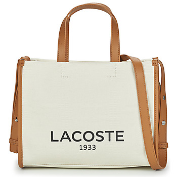 Táskák Női Bevásárló szatyrok / Bevásárló táskák Lacoste HERITAGE CANVAS ZIPPE Bézs