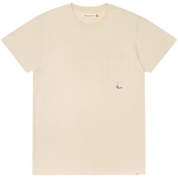 Ruhák Férfi Pólók / Galléros Pólók Revolution Regular T-Shirt 1330 SWI - Off White Fehér