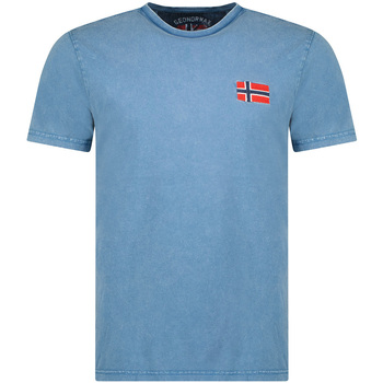 Ruhák Férfi Rövid ujjú pólók Geographical Norway SW1269HGNO-BLUE Kék