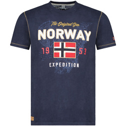 Ruhák Férfi Rövid ujjú pólók Geographical Norway SW1304HGNO-NAVY Kék