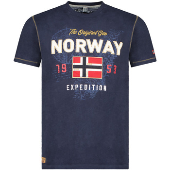 Ruhák Férfi Rövid ujjú pólók Geographical Norway SW1304HGNO-NAVY Kék