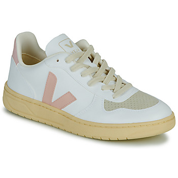 Cipők Női Rövid szárú edzőcipők Veja V-10 Fehér / Rózsaszín