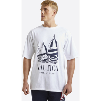 Ruhák Férfi Trikók / Ujjatlan pólók Nautica Denton Oversized Fehér
