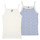 Ruhák Lány Trikók / Ujjatlan pólók Petit Bateau A0A4D X2 Kék / Fehér