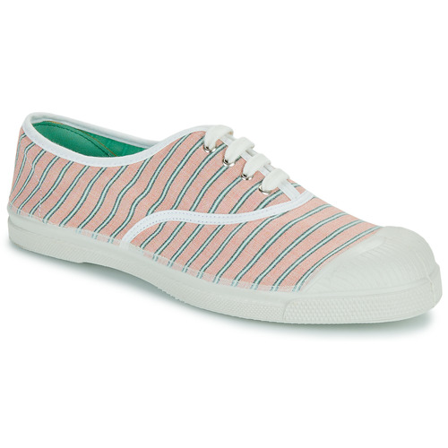 Cipők Női Rövid szárú edzőcipők Bensimon RAYURES Rózsaszín / Zöld