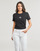 Ruhák Női Rövid ujjú pólók Calvin Klein Jeans MONOLOGO SLIM TEE Fekete 