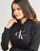 Ruhák Női Pulóverek Calvin Klein Jeans MONOLOGO REGULAR HOODIE Fekete 