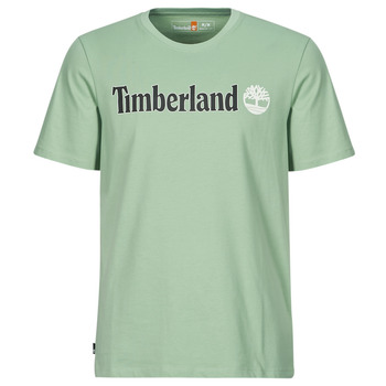 Ruhák Férfi Rövid ujjú pólók Timberland Linear Logo Short Sleeve Tee Szürke / Zöld