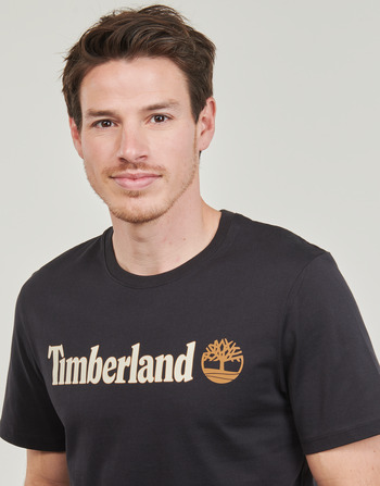 Timberland Linear Logo Short Sleeve Tee Fekete 