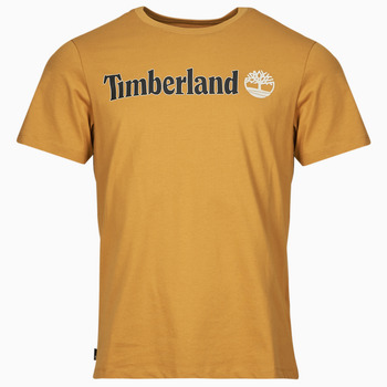 Ruhák Férfi Rövid ujjú pólók Timberland Linear Logo Short Sleeve Tee Teve