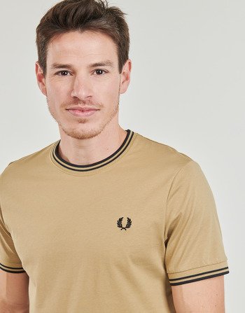 Fred Perry TWIN TIPPED T-SHIRT Bézs / Fekete 