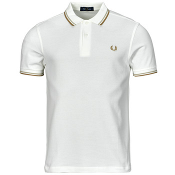 Fred Perry TWIN TIPPED FRED PERRY SHIRT Fehér / Bézs