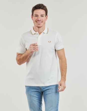 Fred Perry TWIN TIPPED FRED PERRY SHIRT Fehér / Bézs
