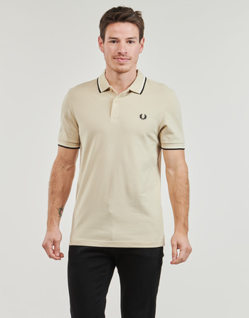 Fred Perry TWIN TIPPED FRED PERRY SHIRT Ekrü / Fekete 