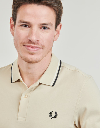 Fred Perry TWIN TIPPED FRED PERRY SHIRT Ekrü / Fekete 