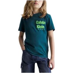Ruhák Fiú Rövid ujjú pólók Calvin Klein Jeans  Zöld