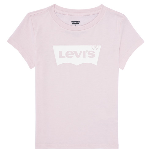 Ruhák Lány Rövid ujjú pólók Levi's BATWING TEE Rózsaszín / Fehér