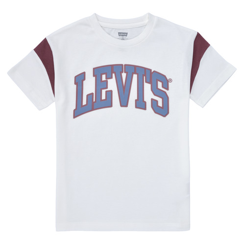 Ruhák Fiú Rövid ujjú pólók Levi's LEVI'S PREP SPORT TEE Fehér / Kék / Piros