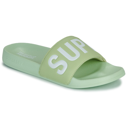 Cipők Női strandpapucsok Superdry Sandales De Piscine Véganes Core Zöld / Fehér