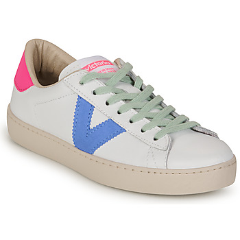 Cipők Női Rövid szárú edzőcipők Victoria BERLIN Fehér / Kék / Rózsaszín