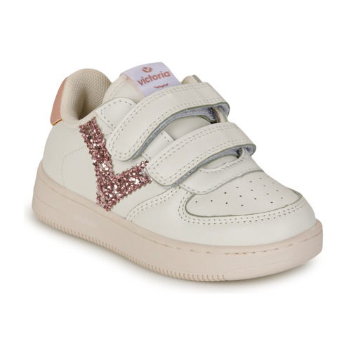 Cipők Lány Rövid szárú edzőcipők Victoria SIEMPRE Fehér / Rózsaszín