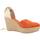 Cipők Női Gyékény talpú cipők Clara Duran PLATROMA Narancssárga