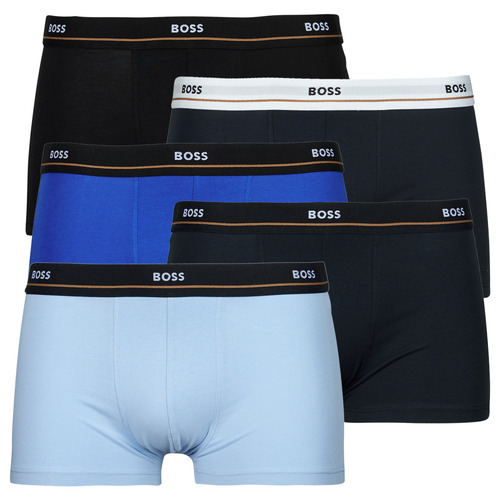Fehérnemű Férfi Boxerek BOSS Trunk 5P Essential Kék / Tengerész / Fekete 