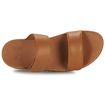 FitFlop Lulu Adjustable Leather Slides Barna / Teve