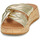Cipők Női Papucsok FitFlop F-Mode Leather-Twist Flatform Slides (Cork Wrap) Arany / Barna