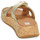 Cipők Női Papucsok FitFlop F-Mode Leather-Twist Flatform Slides (Cork Wrap) Arany / Barna