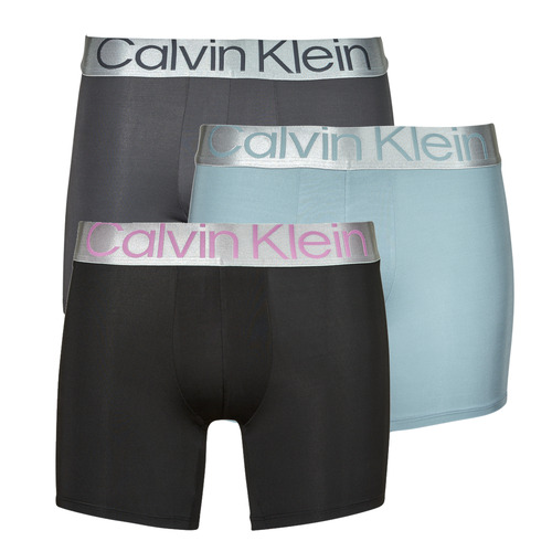 Fehérnemű Férfi Boxerek Calvin Klein Jeans BOXER BRIEF 3PK X3 Szürke / Szürke / Fekete 