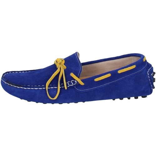 Cipők Férfi Mokkaszínek Calzoleria Borbonica EZ513 10 Kék