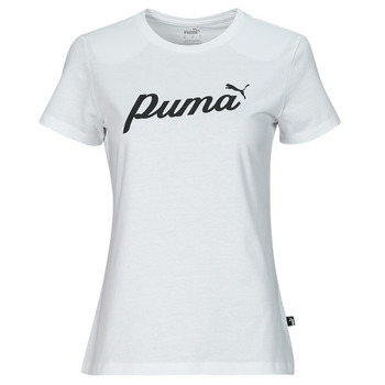 Ruhák Női Rövid ujjú pólók Puma ESS+ BLOSSOM SCRIPT TEE Fehér