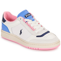 Cipők Női Rövid szárú edzőcipők Polo Ralph Lauren POLO CRT SPT Fehér / Kék / Rózsaszín