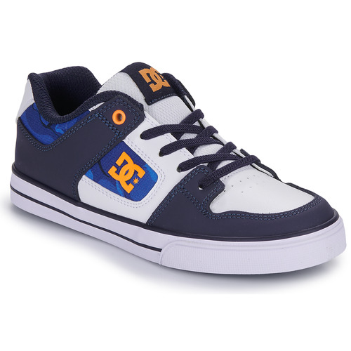 Cipők Fiú Rövid szárú edzőcipők DC Shoes PURE ELASTIC Kék / Narancssárga