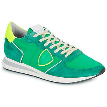 Cipők Férfi Rövid szárú edzőcipők Philippe Model TRPX LOW MAN Zöld / Citromsárga