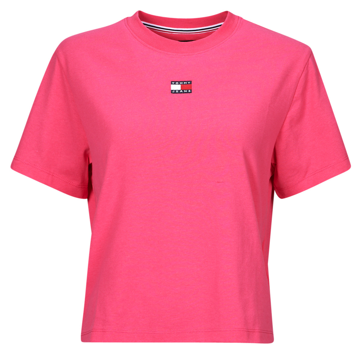 Ruhák Női Rövid ujjú pólók Tommy Jeans TJW BXY BADGE TEE EXT Rózsaszín