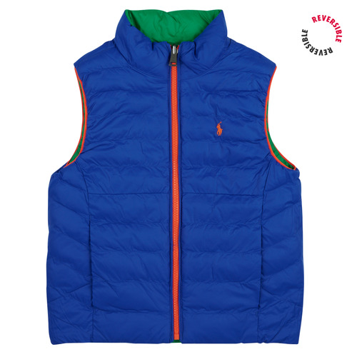 Ruhák Fiú Steppelt kabátok Polo Ralph Lauren REV TERRA VST Kék / Zöld / Narancssárga