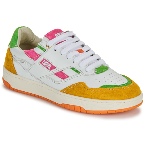 Cipők Női Rövid szárú edzőcipők Caval PLAYGROUND Fehér / Narancssárga / Rózsaszín