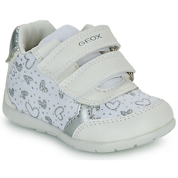 Cipők Lány Rövid szárú edzőcipők Geox B ELTHAN GIRL Fehér / Ezüst