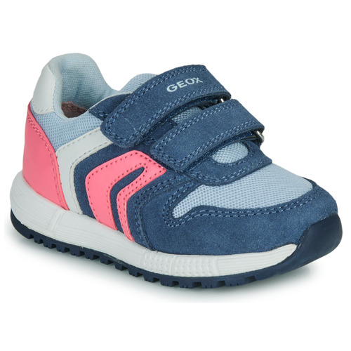 Cipők Lány Rövid szárú edzőcipők Geox B ALBEN GIRL Kék / Rózsaszín