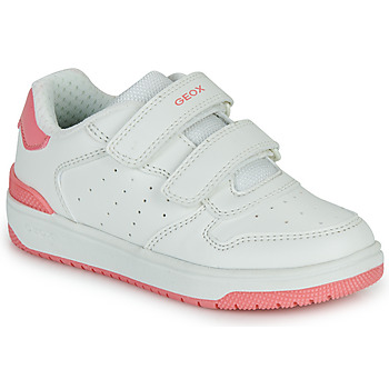Cipők Lány Rövid szárú edzőcipők Geox J WASHIBA GIRL Fehér / Rózsaszín