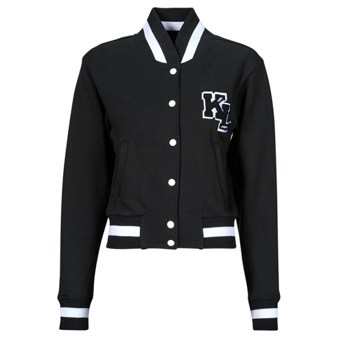 Ruhák Női Dzsekik Karl Lagerfeld varsity sweat jacket Fekete  / Fehér