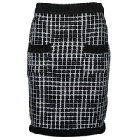 Ruhák Női Szoknyák Karl Lagerfeld boucle knit skirt Fekete  / Fehér